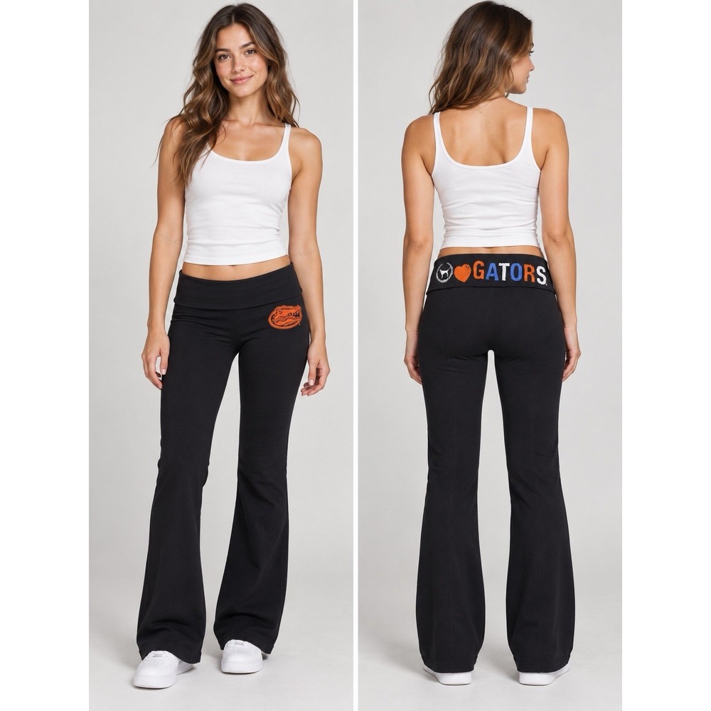 Victorias Secret Pink Florida Gators Foldover Flare Pants Medium Y2K Collegiate
